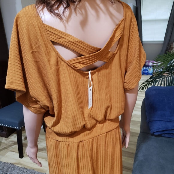 Nwt Stitchdrop mustard dress 1x - Picture 6 of 15
